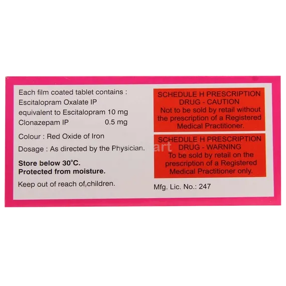 escigress cz 0.5mg tablet 10's